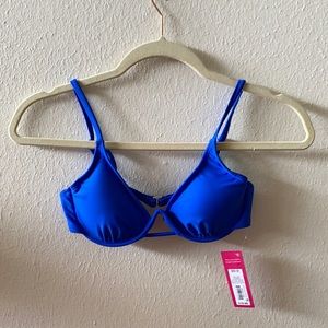 NWT blue bikini top